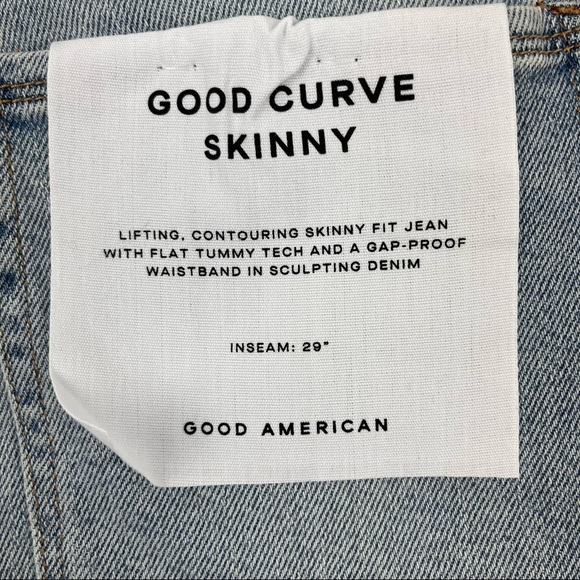 NWT GOOD AMERICAN Good Curve Skinny Crossover Jeans - Picture 4 of 15